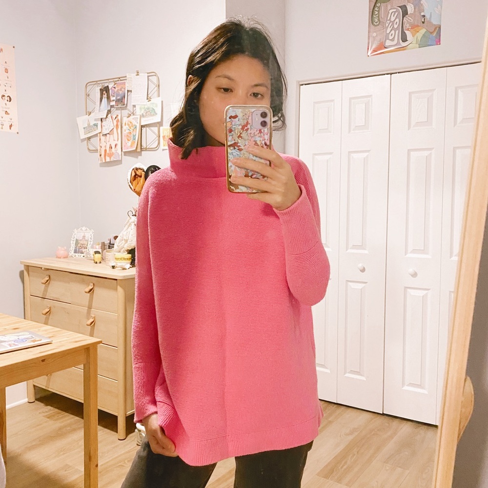 Free People electric pink ottoman tunic